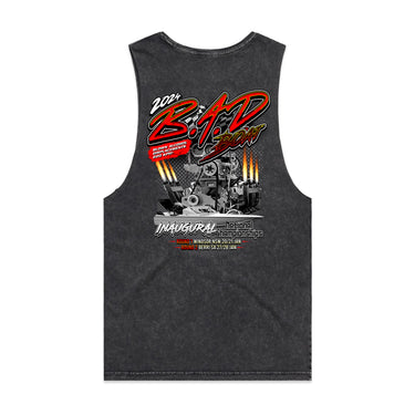 B.A.D Boat 2024 Event Men's Stone Wash Tank